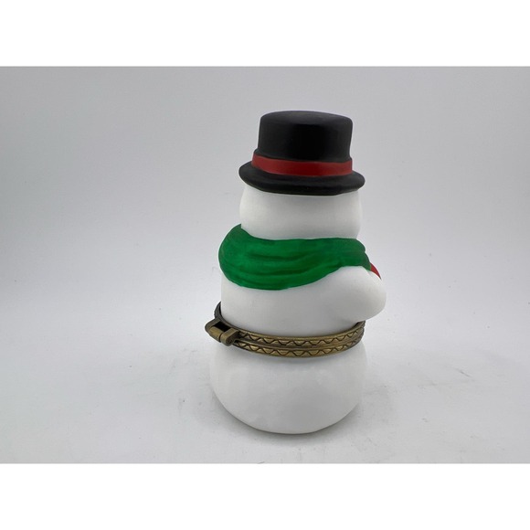 Hinged Snowman‎ Trinket Box Small Decoration Deco Gift Vintage - Picture 3 of 9